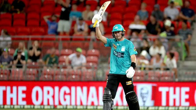 Labuschagne hit 73 of 48 balls to power the Heat to 5/203. Picture: Jeremy Ng/Getty Images