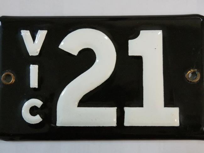 The Victorian number plate ‘21’ sold for $530,000.