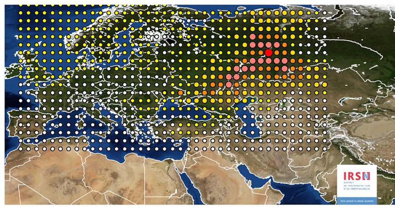 The Institute for Radioprotection and Nuclear Security in Paris released this map summarising the detection levels across Europe.