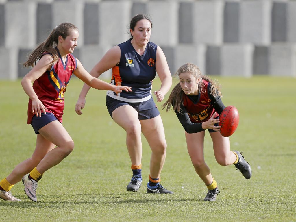 Fahan versus Scotch Oakburn in the Sports Association of Independent Schools Australian Rules girls grand final. Picture. PATRICK GEE