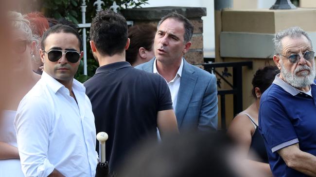 Lakemba MP Jihad Dib at the Abdallah family memorial at the site in Oatlands on Monday. Picture: Jonathan Ng