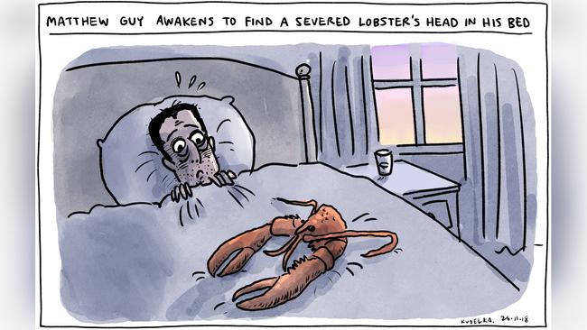 Jon Kudelka Letters page cartoon for 26-11-2018Version: Letters Cartoon  (1280x720 - Aspect ratio preserved, Canvas added)COPYRIGHT: The Australian's artists each have different copyright agreements in place regarding re-use of their work in other publications.Please seek advice from the artists themselves or the Managing Editor of The Australian regarding re-use.