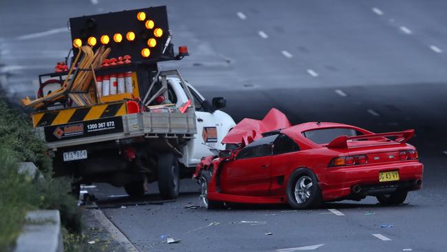 A 27-year-old man was arrested after the accident. Picture: David Crosling