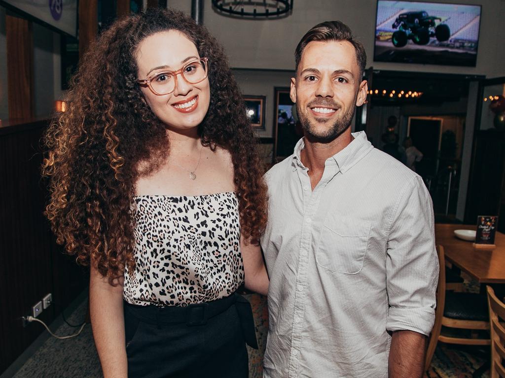 Julia Langton and Josh Clayton at The Spotted Cow reopening in Toowoomba. Socials: Damien Anthony Rossi | Picture: Ali Rasoul