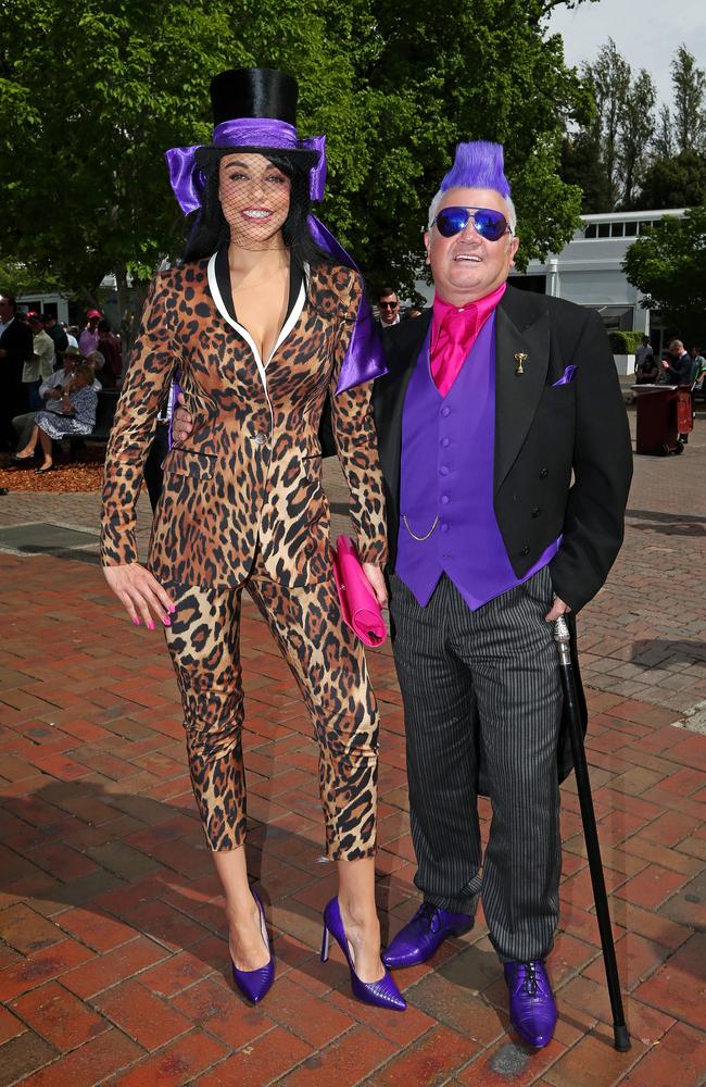 Darren Lyons and Elissa Friday at the 2014 Melbourne Cup. Picture: Mark Stewart