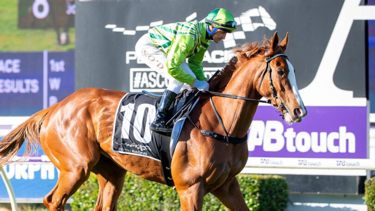 Karlis' Karma has won two of three starts for trainer Summer Dickson to be the third favourite for Saturday's Group 1 Railway Stakes at Ascot. Picture : Western Racepix.