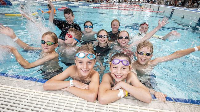 Yarrambat Primary School students at WaterMarc in Banyule Council. Picture: Tim Carrafa