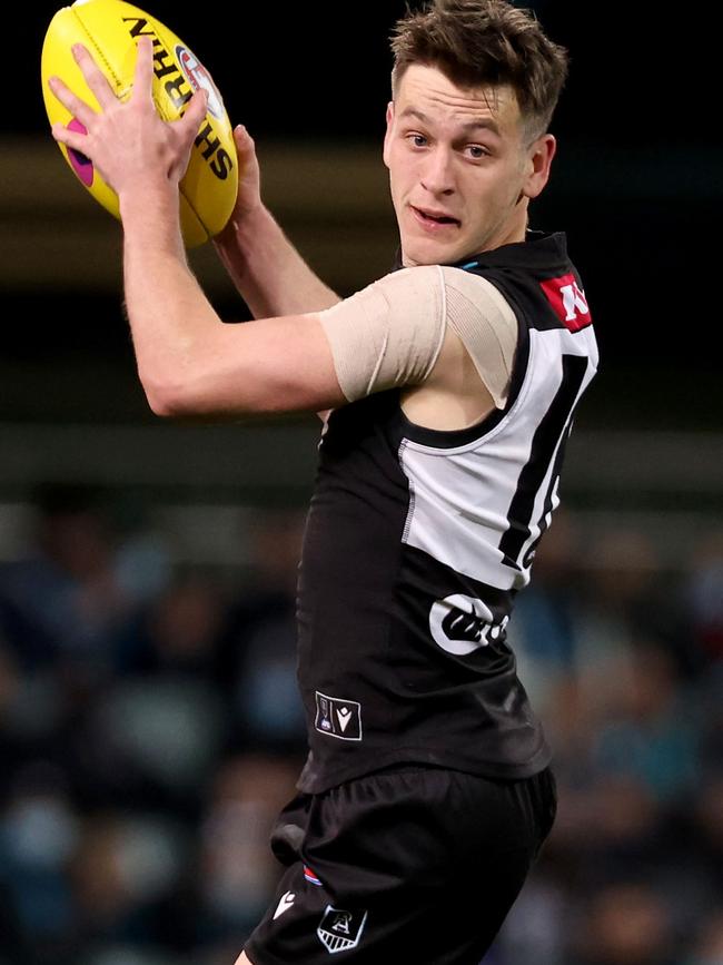 Butters has impressed in the midfield. Picture: AFL Photos via Getty Images