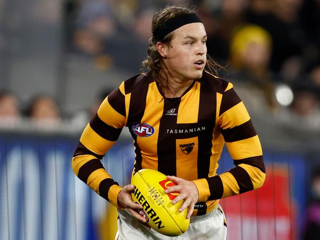 The Jack Ginnivan has pushed Hawthorn back in this year’s draft order. Picture: Getty Images