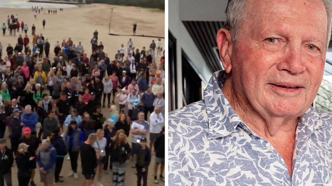 400+ walkers ‘reclaim’ Noosa beach after granddad’s tragic death