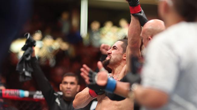 Whittaker did enough to get his hand raised in victory. (Photo by Sean M. Haffey/Getty Images)