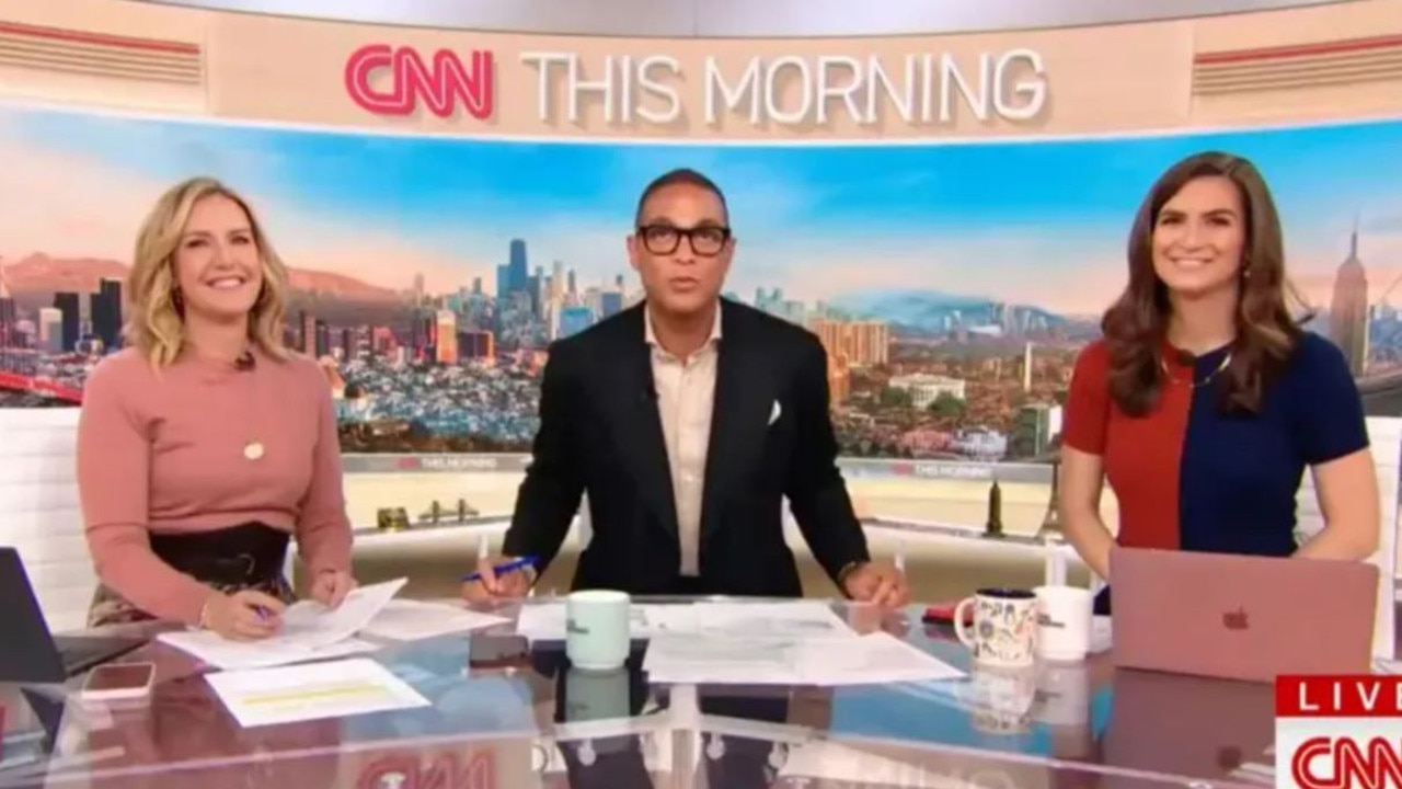 Poppy Harlow, Don Lemon and Kaitlan Collins. Picture: CNN