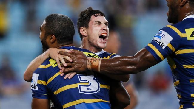 Moses is the most experienced member of Parramatta’s young spine. AAP Image/David Neilson.