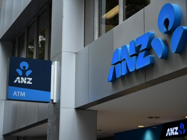 Signage at a ANZ branch in Sydney, Thursday, April 30, 2020. ANZ will hold off paying shareholders an interim dividend as its first-half cash profit plunges 62 per cent on a $1 billion COVID-19 hit, and the prospect of more pain to come. (AAP Image/Joel Carrett) NO ARCHIVING