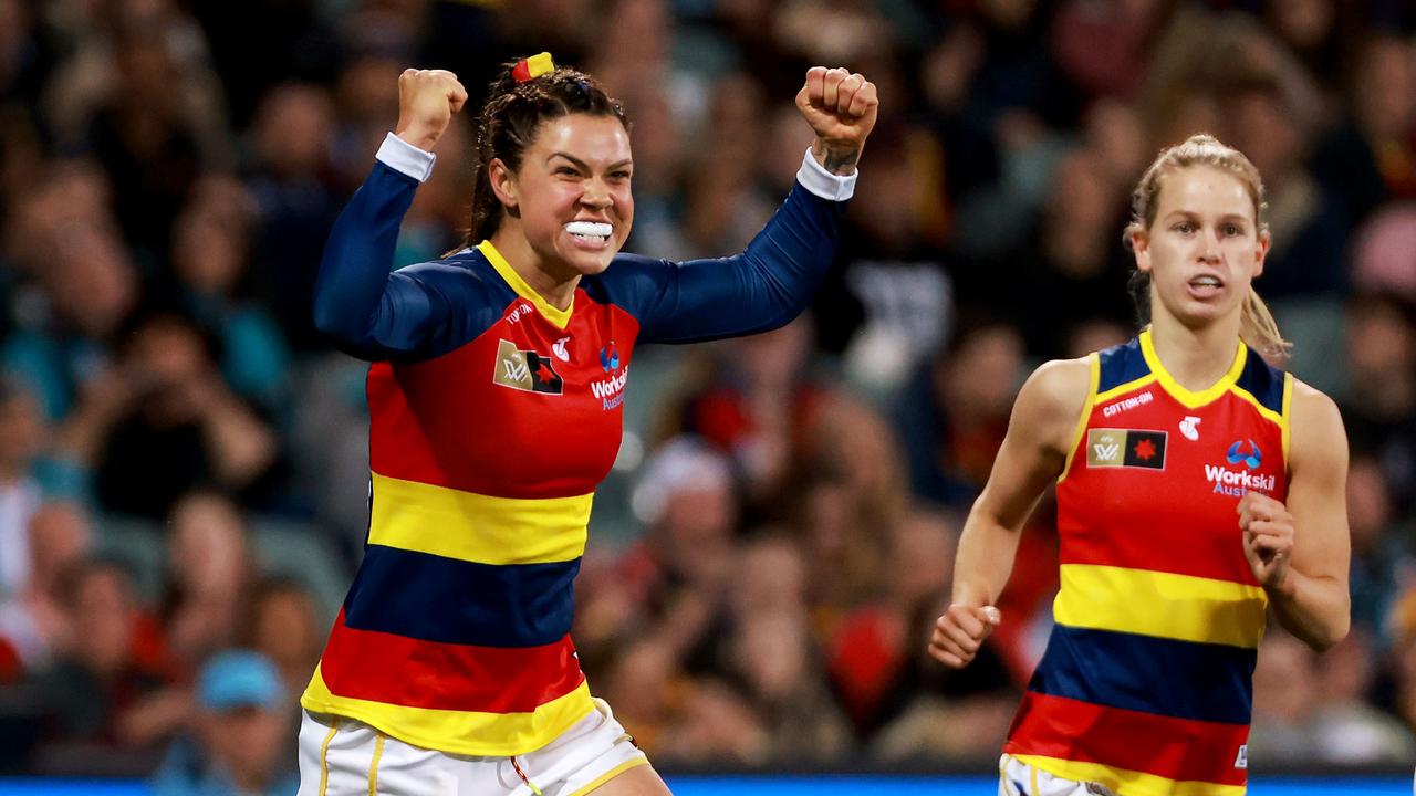 Anne Hatchard is ready for another huge season at the Crows. Picture: James Elsby/AFL Photos via Getty Images