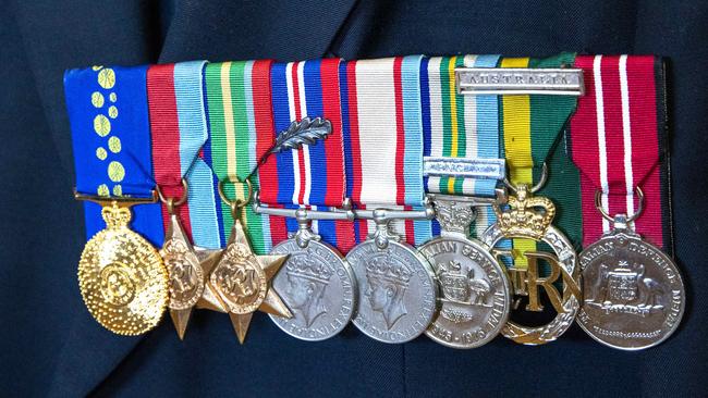 Veteran Stan Mellick at his Cleveland home for ANZAC Day story, Thursday, April 21, 2022 - Picture: Richard Walker