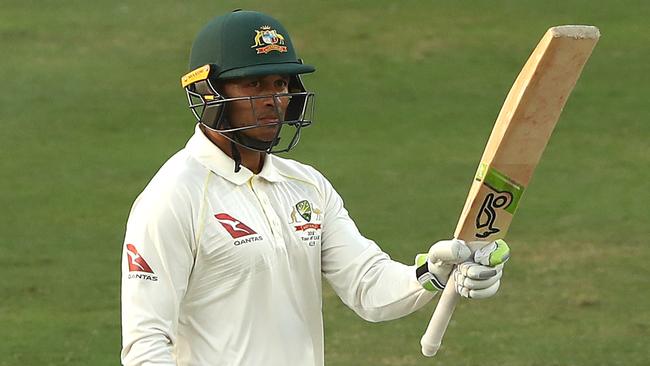 Usman Khawaja got Australia’s last century in the UAE last October.