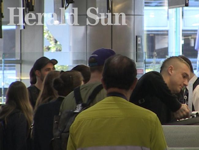 Dustin Martin checks in at Melbourne airport today. Picture: 15 Minutes of Fame