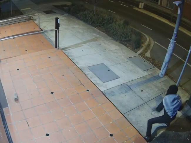 Bricks are thrown through the window of Ged Kearney’s electorate office. Picture: Supplied