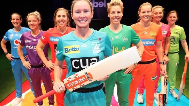 Beth Mooney fronts the WBBL season and kit launch in Brisbane. Pic Annette Dew