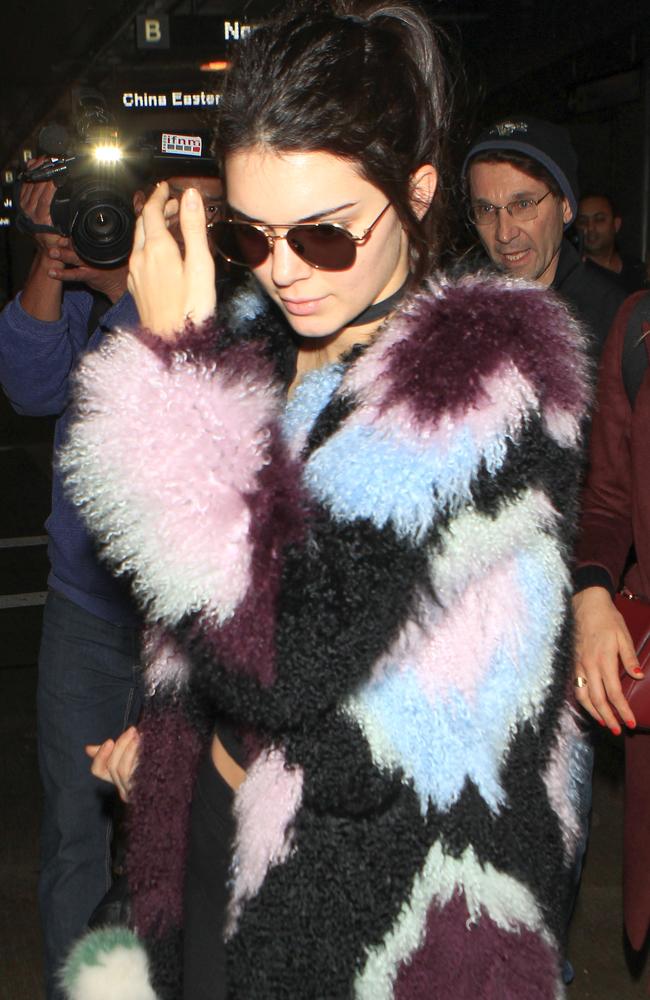 Supermodel style ... Kendall Jenner at LAX in December. Picture: Splash