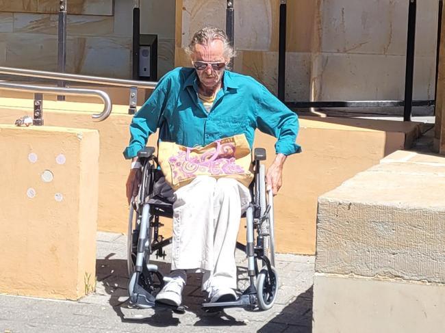 Robert Saunders leaves the Adelaide Magistrates Court after pleading guilty to a charge of aggravated indecent assault against a 7-year-old boy. Picture: supplied.