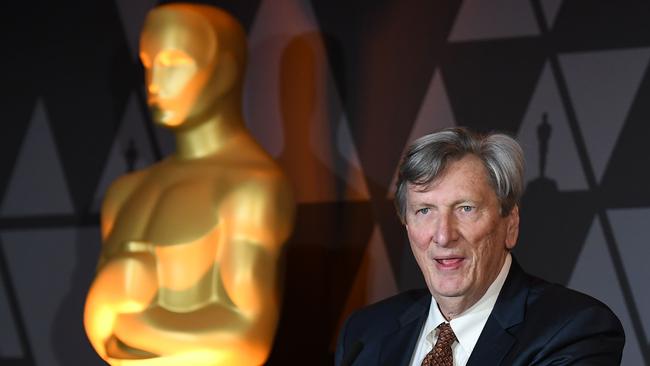 Academy President John Bailey beseeched this year’s nominees to “show us how eager you are to get up there” as organisers desperately try to shorten the ceremony. Picture: Angela Weiss/AFP