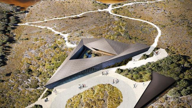 Artist’s impression of Dove Lake viewing shelter development proposal. Picture: Tasmanian Government.