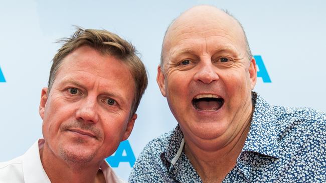 James Brayshaw and Billy Brownless at the SCA Sunset Sessions in South Melbourne on Thursday, March 5, 2020.Picture: SCA/SUPPLIED