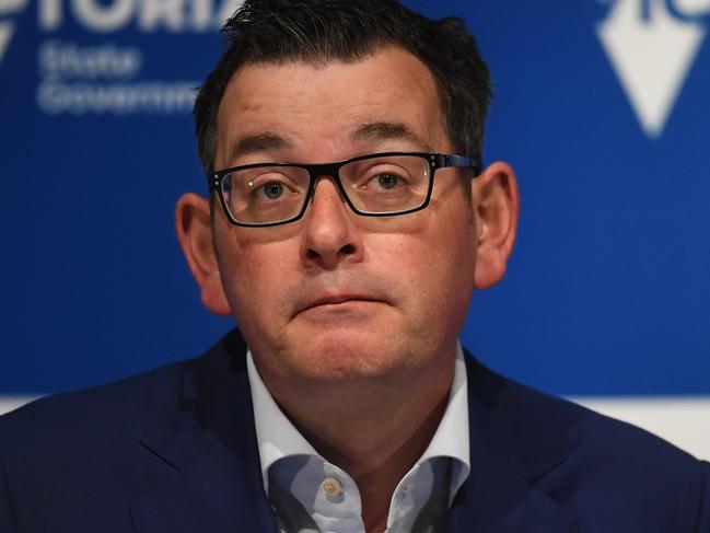 Victorian Premier Daniel Andrews addresses the media during a press conference in Melbourne, Tuesday, June 23, 2020. Premier Andrews has announced that Victoria has recorded 17 further cases of Coronavirus. (AAP Image/James Ross) NO ARCHIVING