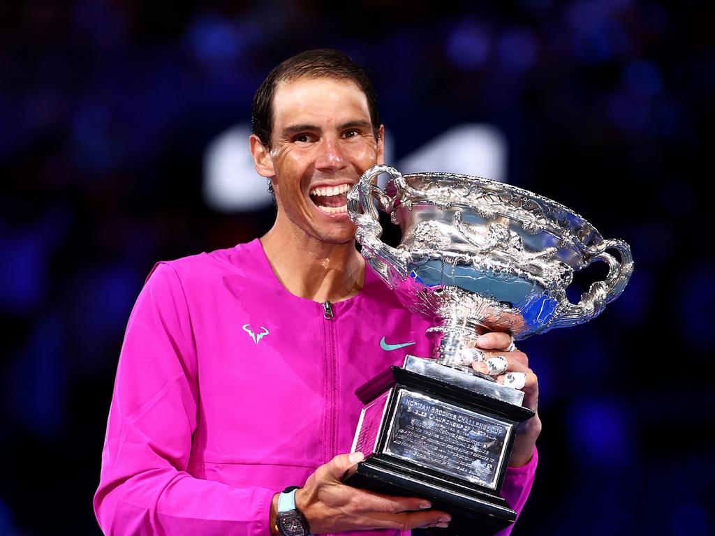 Rafael Nadal won a record 21st Grand Slam in Melbourne. Picture: Clive Brunskill/Getty