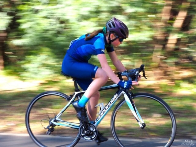 Hannah Hussein cycling