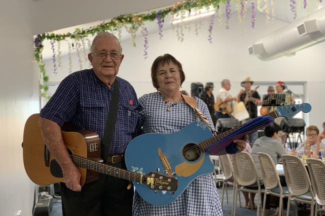 Roy Garland and Sue Peoples performed at the Sarina Country Music Family Afternoon. Mr Garland says he has been playing country music since 1952. Picture: Duncan Evans