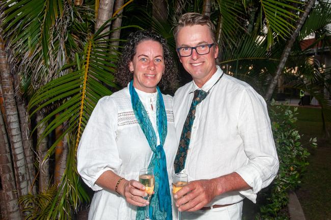 Martine and Brett Kronk at Mantra Mackay for a Touch of Teal Soiree Trudy Crowley Foundation fundraising event 2022 Picture: Michaela Harlow