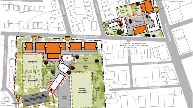 A site plan of the education precinct.