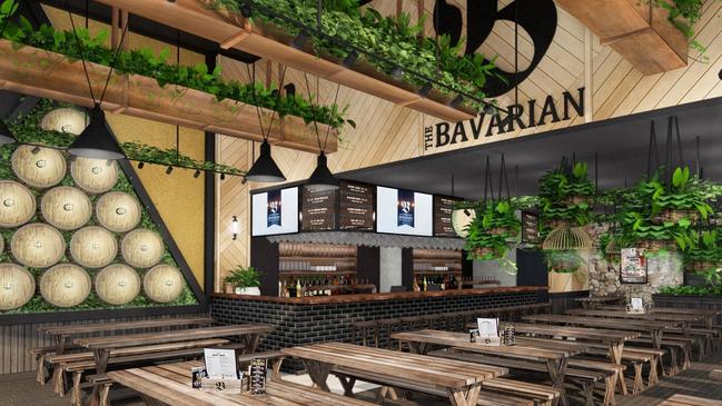 An artist impression of what it will look like inside The Bavarian at Wollongong.