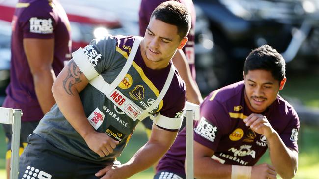 Kodi Nikorima and Anthony Milford. Picture: Mark Calleja