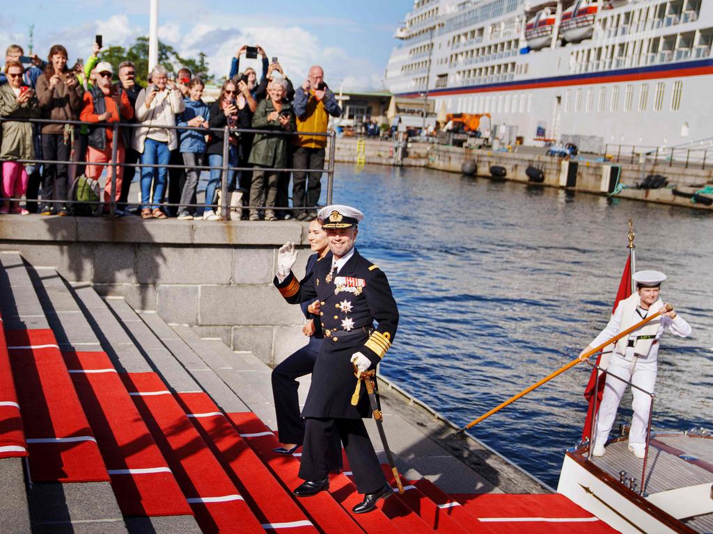 The event marked the end of the couple’s summer sea tour. Picture: AFP