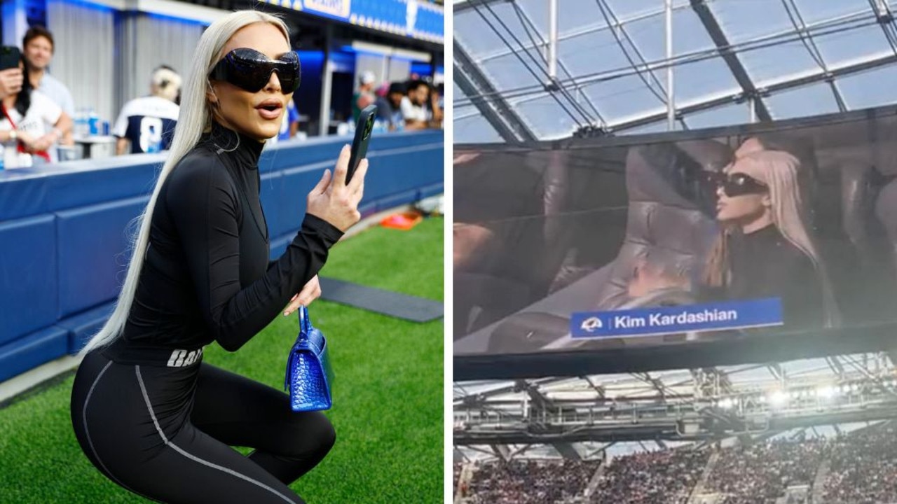 Kim Kardashian booed by fans at NFL game in awkward video after