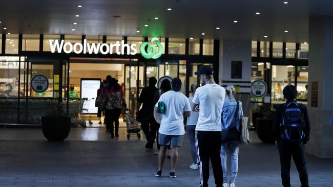 Woolworths says its new app will help customers to avoid long queues. Picture: Nikki Short.