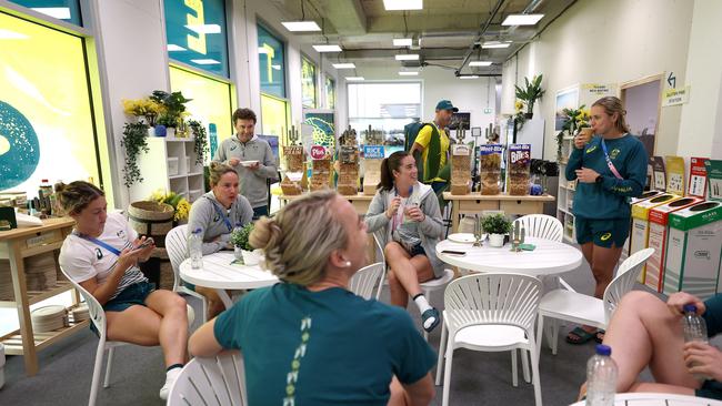 Athletes of Team Australia at the Athletes' Village. Photo by Maja Hitij/Getty Images.