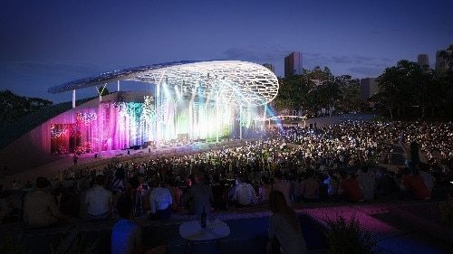 A proposed performance shell, which Business Western Sydney would like for Parramatta Park.