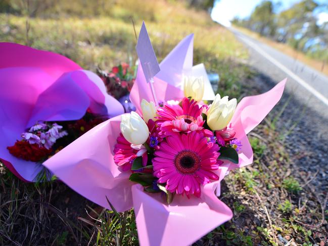 Family and friends pay tribute to a young man that was hit by a car and was announced deceased at the scene on the Old Tannum Road. Photo Brenda Strong / The Observer