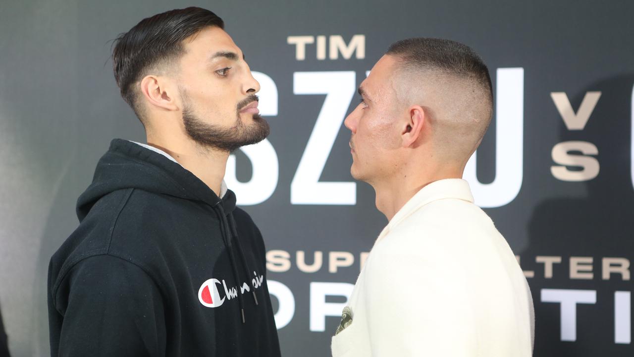 Tim Tszyu fight night launch party at Nineteen at the Star. Tim Tszyu and Carlos Ocampo. 14 June 2023 Broadbeach Picture by Richard Gosling