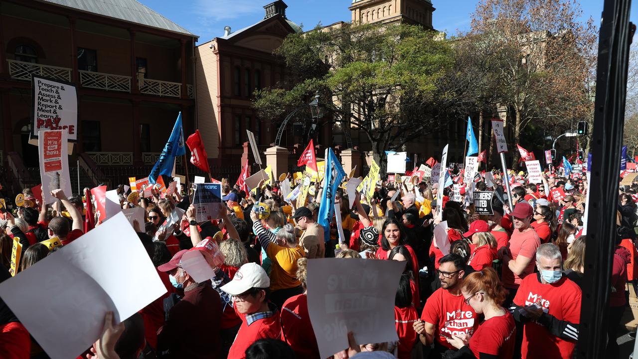 Teachers have been striking for months. Picture: John Grainger