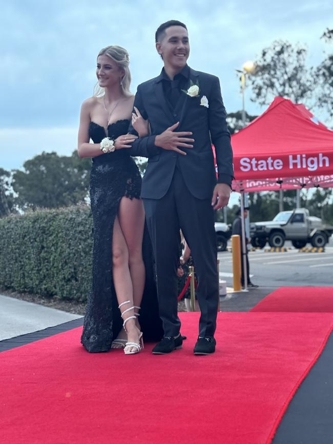 Students from Urangan State High School arrive at their formal.