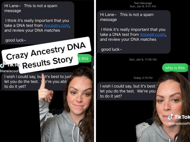 Woman uncovers shocking family secret. Picture: TikTok/laneiscool14