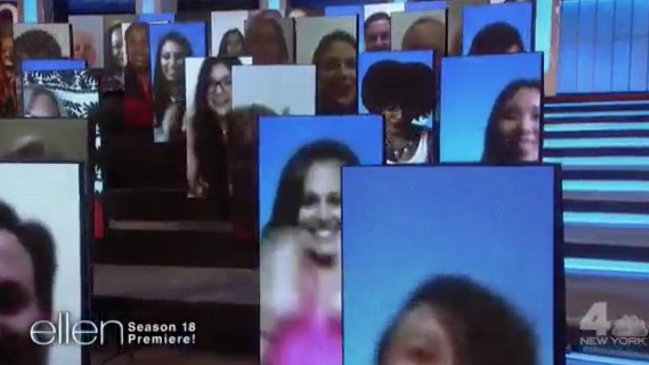 Ellen performed her first show back to a virtual studio audience.