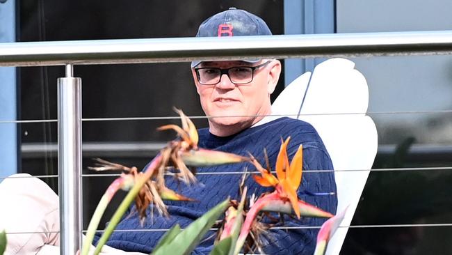 SYDNEY, AUSTRALIA - NewsWire Photos,June 3, 2022: Former Prime Minister Scott Morrison sits at his home in the Sutherland Shire. Picture: NCA NewsWire / Jeremy Piper