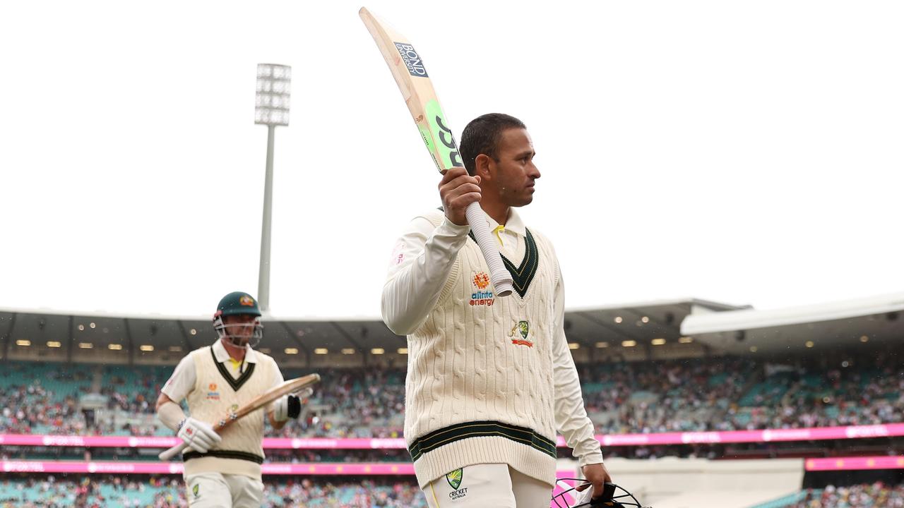 Usman Khawaja is approaching a double century after a ridiculous knock. Picture: Getty